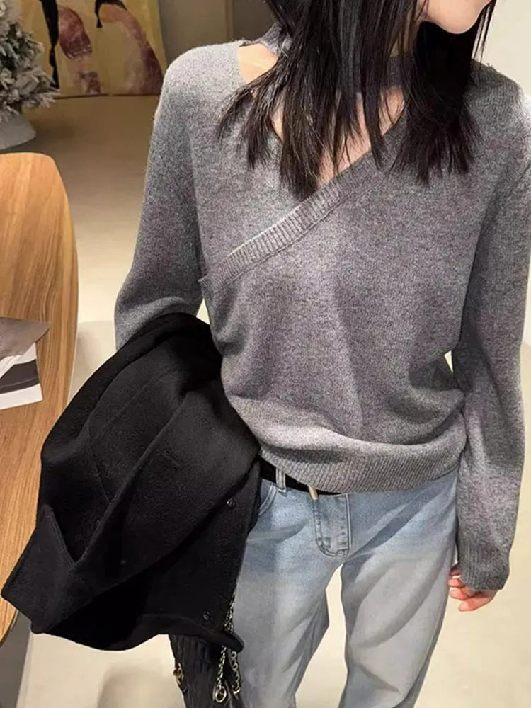 Comfortable Woolen Long Sve Crew Ne Layering irt Faionable Casual Leisure EleBasic Sle Commute Edition Pure Color