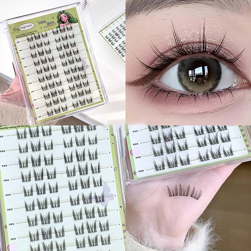 No- Glue False Eyelashes easy 3-Step Application Natural Glue-free False Eyelashes DIY Lashes Easy for beginners to control