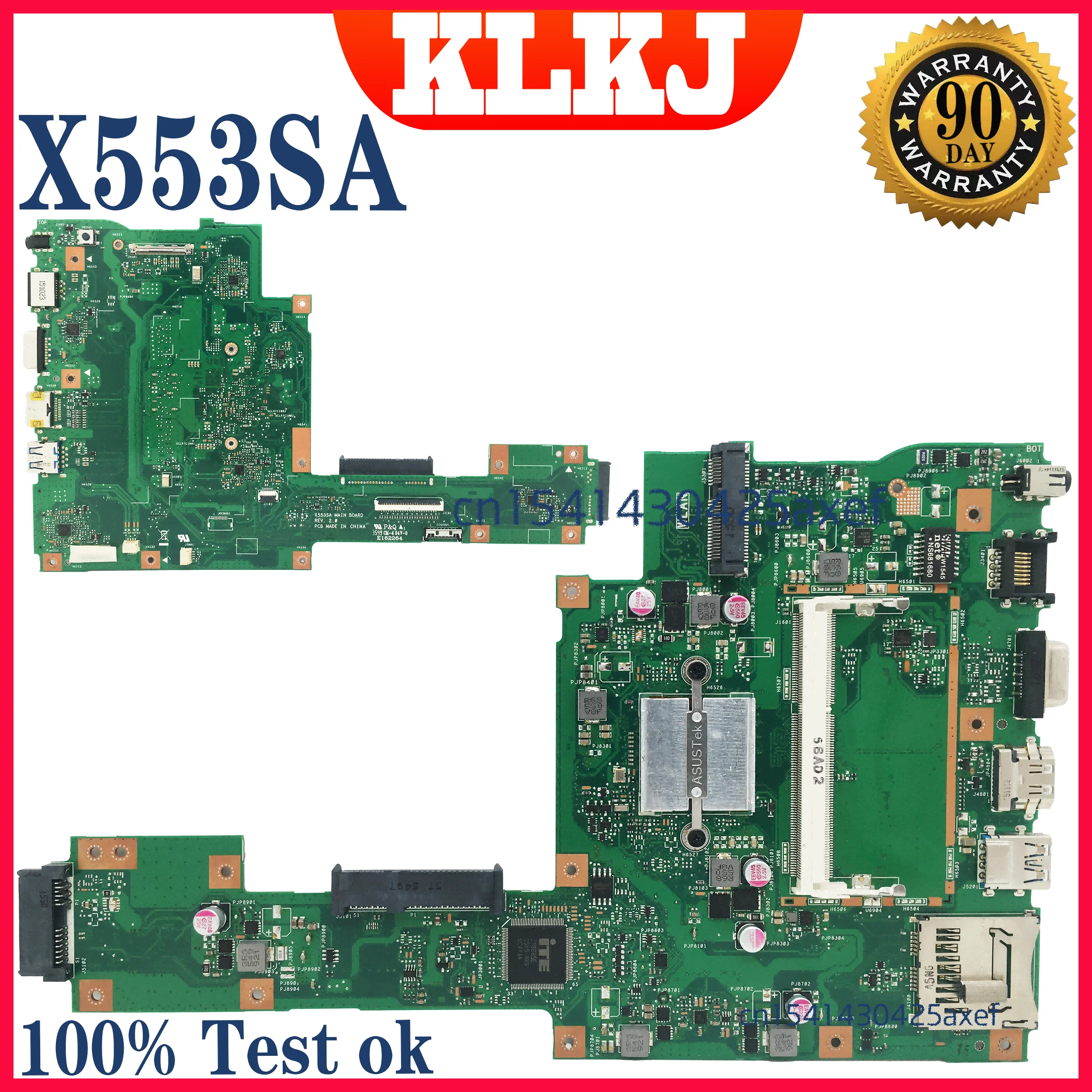 Placa base Dinzi X553SA con CPU N3700 N3050 para ASUS X553S X553SA A553SA A553S F553SA, placa base para ordenador portátil 100% probada y en funcionamiento