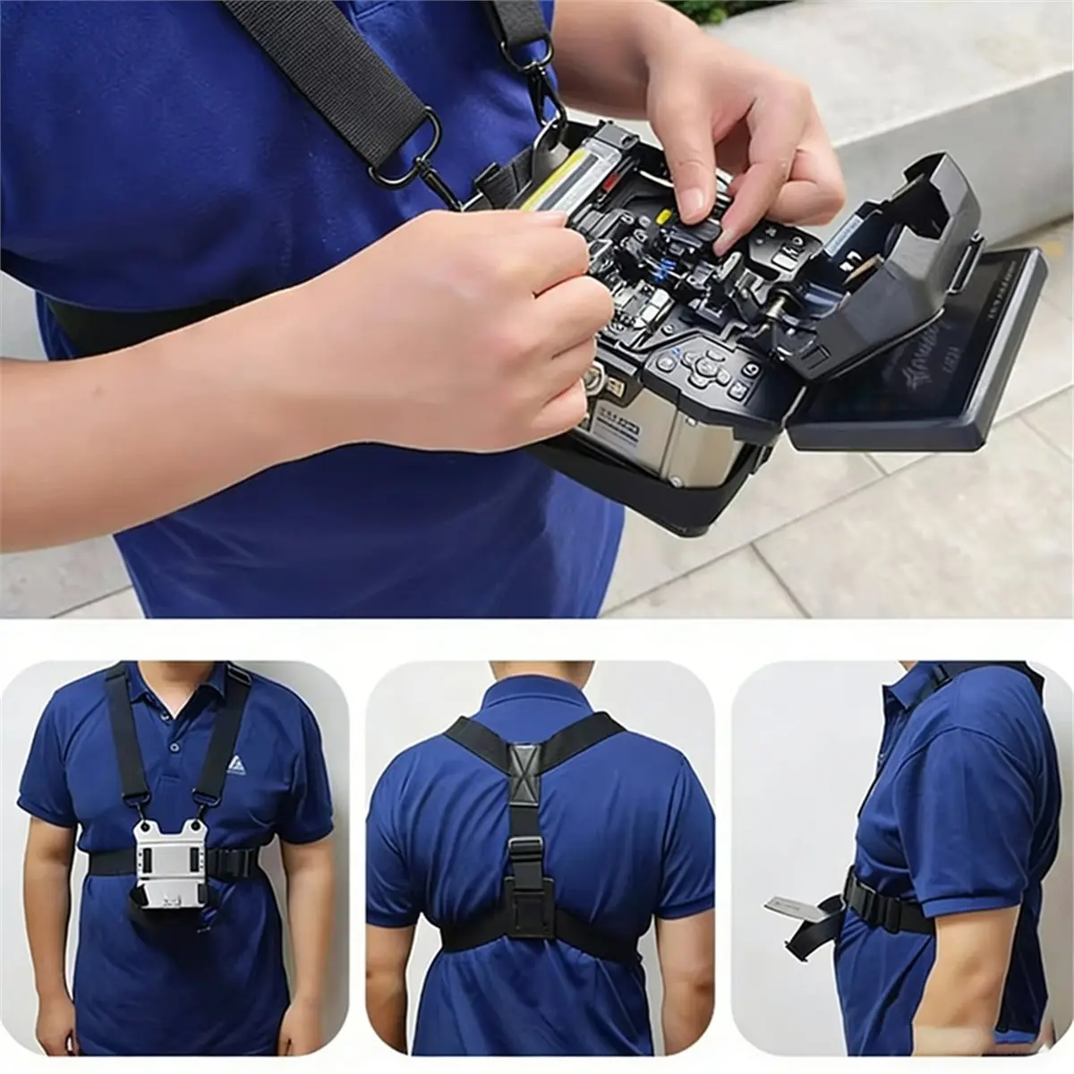Adjustable Anti-Fall Bracket & Belt High-Altitude Fusion Construction Work Welding Protect Chest Strap