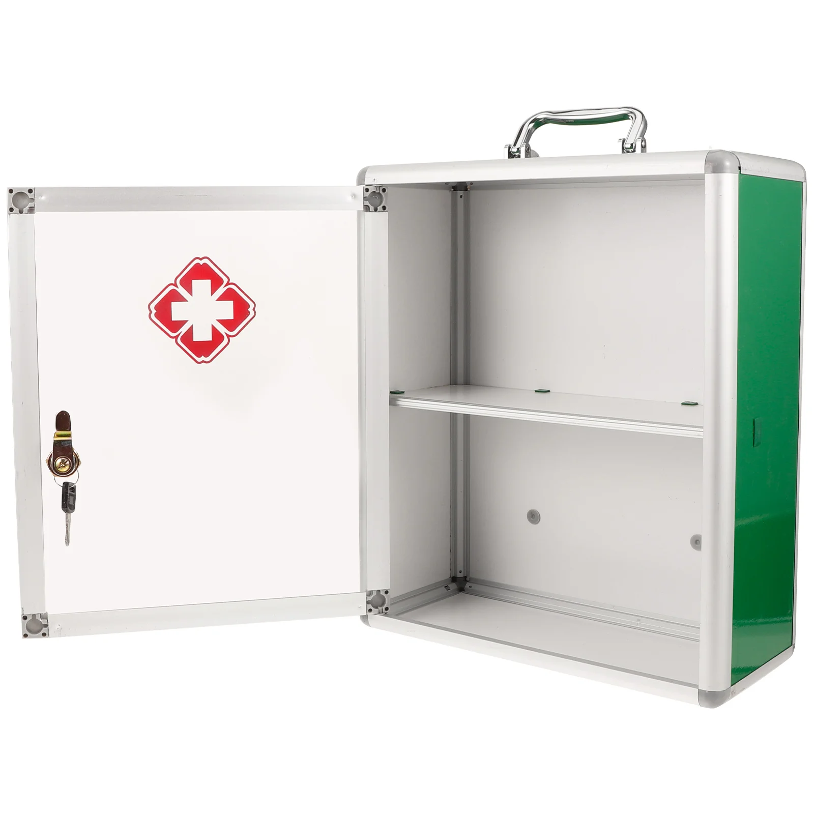 Medicine Cabinet Organizer First Aid Wall Mounted Public Secure Metal Cabinet (S) household first aid case