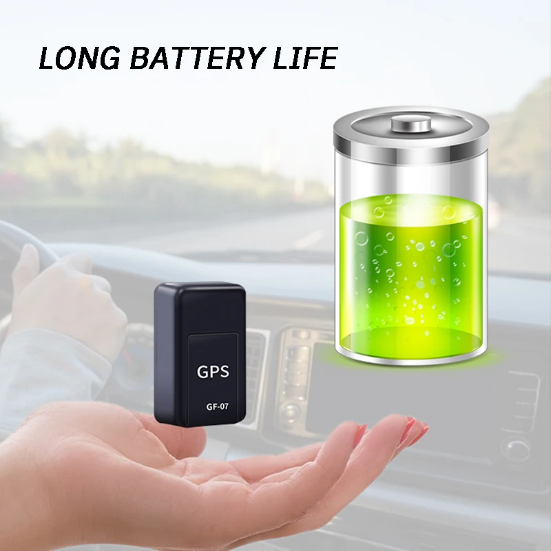 CarTracker Real Time Tracking Anti Theft Anti Locator Mini Magnetic GF-07 GPS  Auto Strong Magnetic Mount SIM Message Positioner