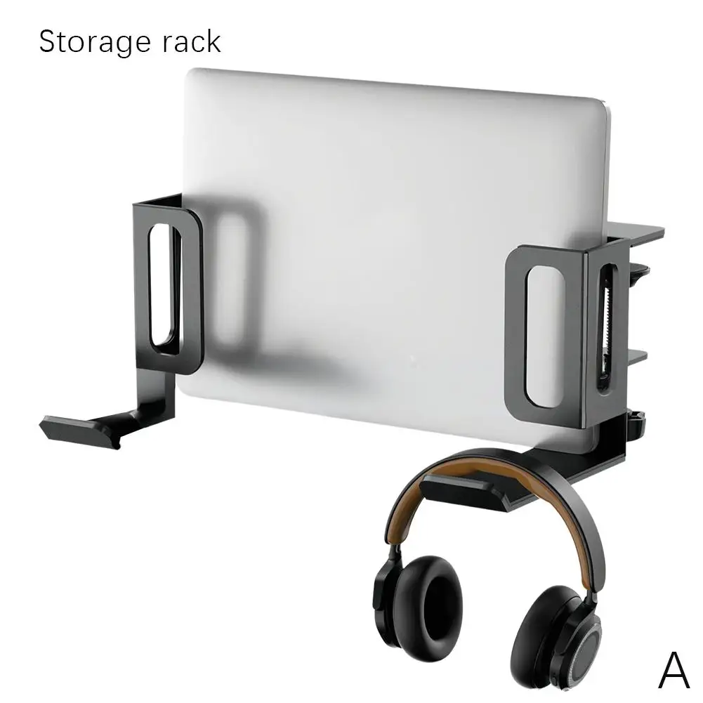 Estante de escritorio para debajo del escritorio, bandeja de soporte de carga plegable ajustable, organizador de escritorio, soporte de almacenamiento para I J3K6