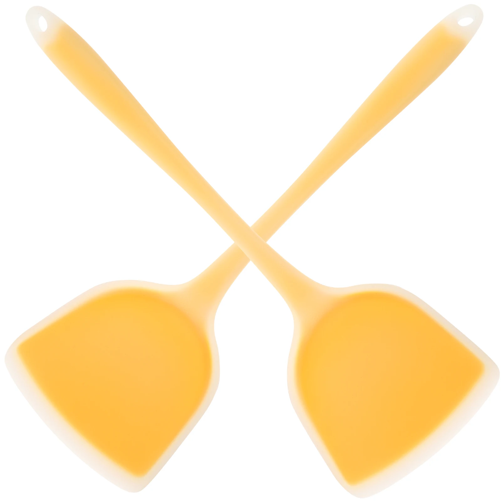 

2Pcs Silicone Spatula Set Reusable Non stick Cooking Frying Tools Safe Wok Pans Kitchen Accessories Home Hotel Restaurant Baking
