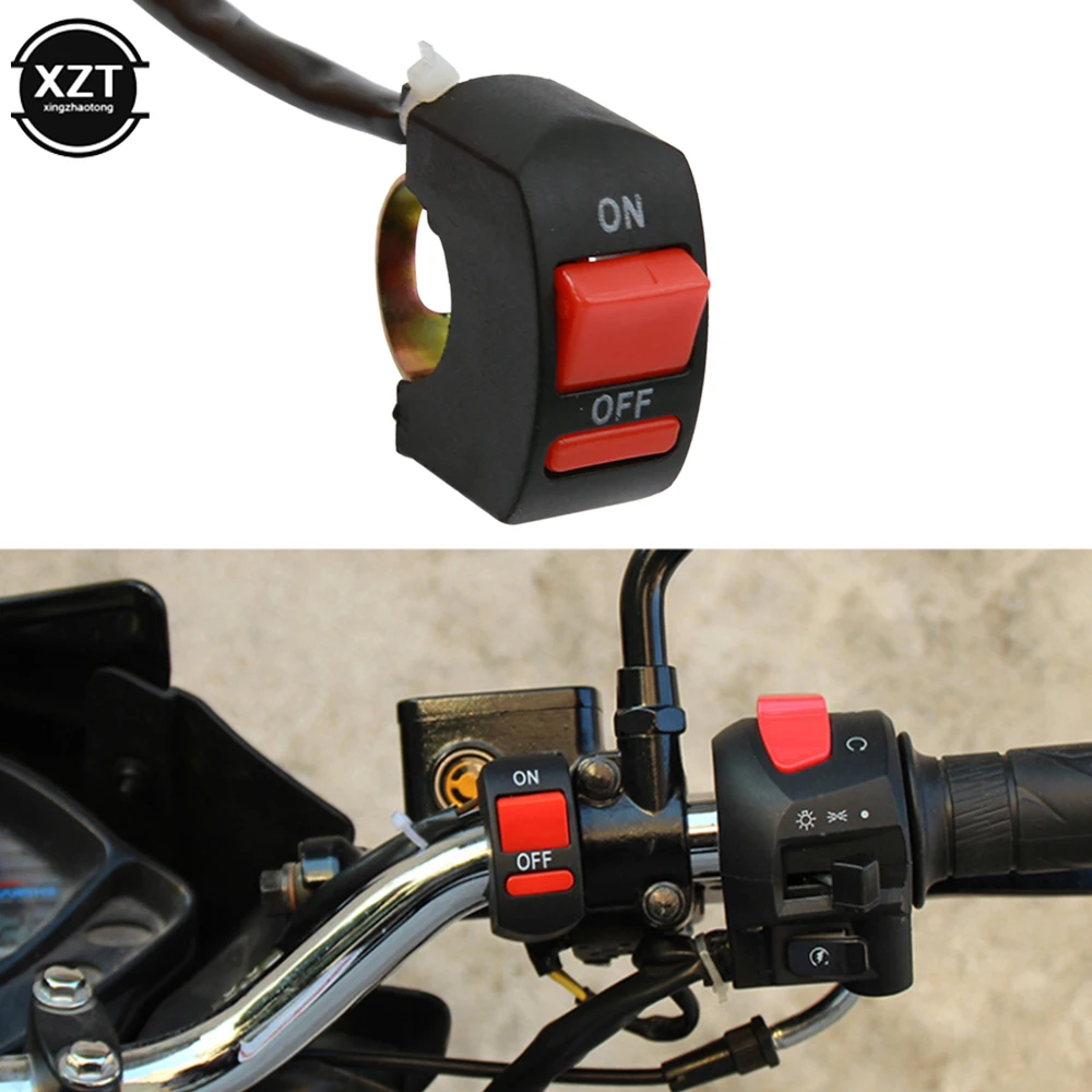 NEW Universal Motorcycle Handlebar Flameout Switch ON OFF Button for Moto Motor ATV Bike DC12V/10A Black Motorcycle accessories