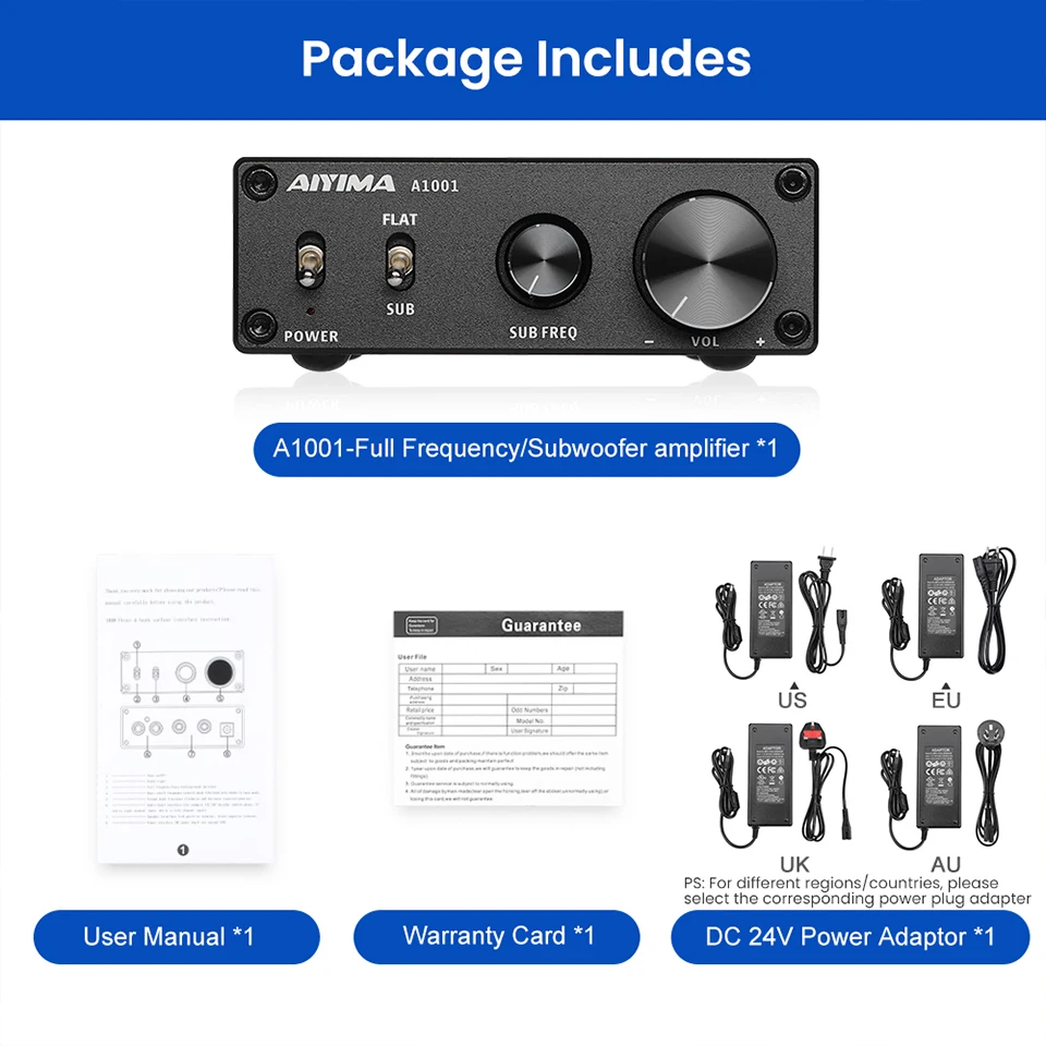 AIYIMA A1001 100W Subwoofer-Verstärker TPA3116 Leistungsverstärker Lautsprecher-Soundverstärker Digital Class D Mono Home Audio AMP – Detail 10