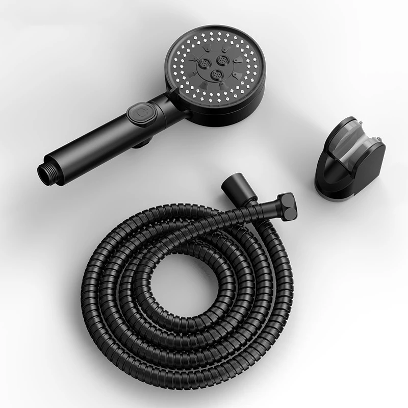 

Bathroom accessories Black pressure shower head set systesm modern showers for bathroom High Pressure Water Saving Rainfall