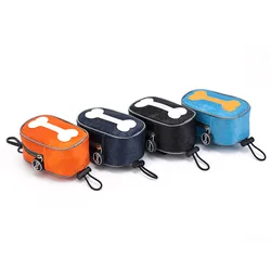 Dispensador portátil de bolsas para recoger excrementos de perro, soporte para bolsas de residuos, suministros para mascotas al aire libre, organizador de bolsas de basura