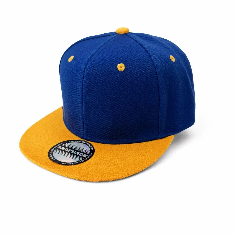 Custom Printed Embroidery Color Block Baseball Cap for Men and Women Outdoor Sunshade Flat Brim Hip Hop Sports Sunshade Hat