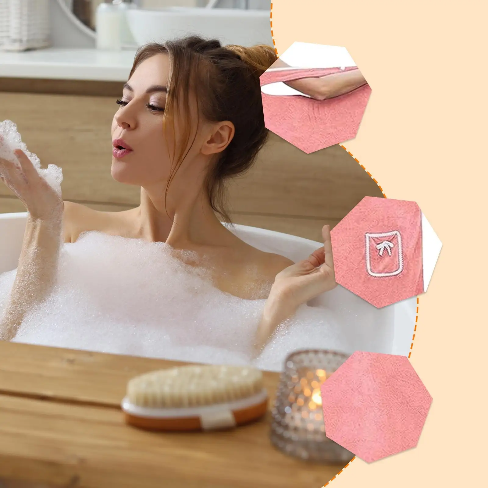 Toalla de baño envolvente para mujer, toalla envolvente para el cuerpo, albornoz de secado rápido con cierre ajustable para playa, Hotel, Sauna y dormitorio
