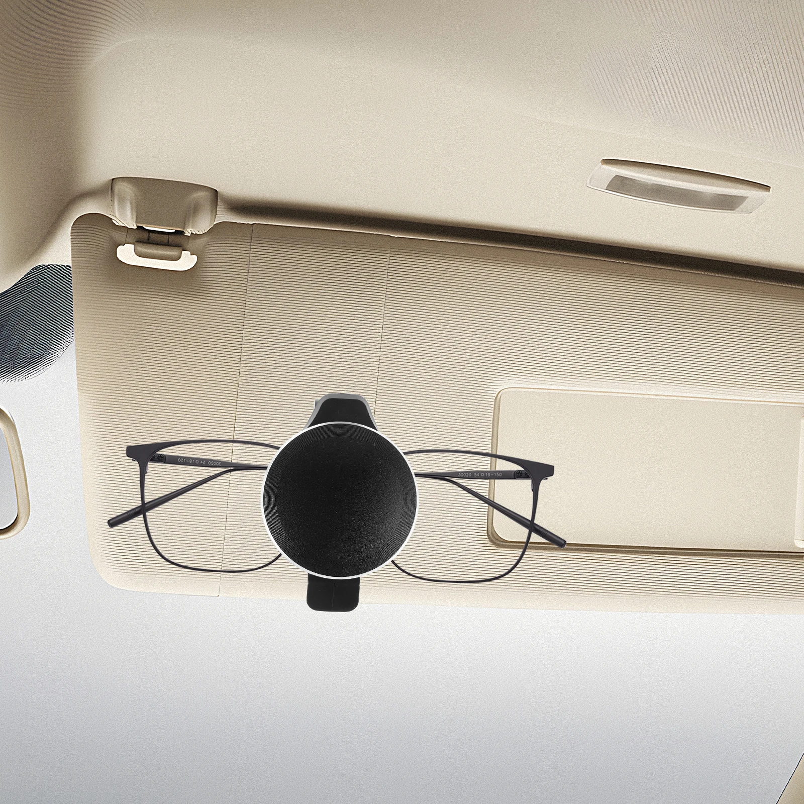 

In-car Glasses Clip Sun Visor Mount Sunglass Multifunction Auto Holder Abs Mounted