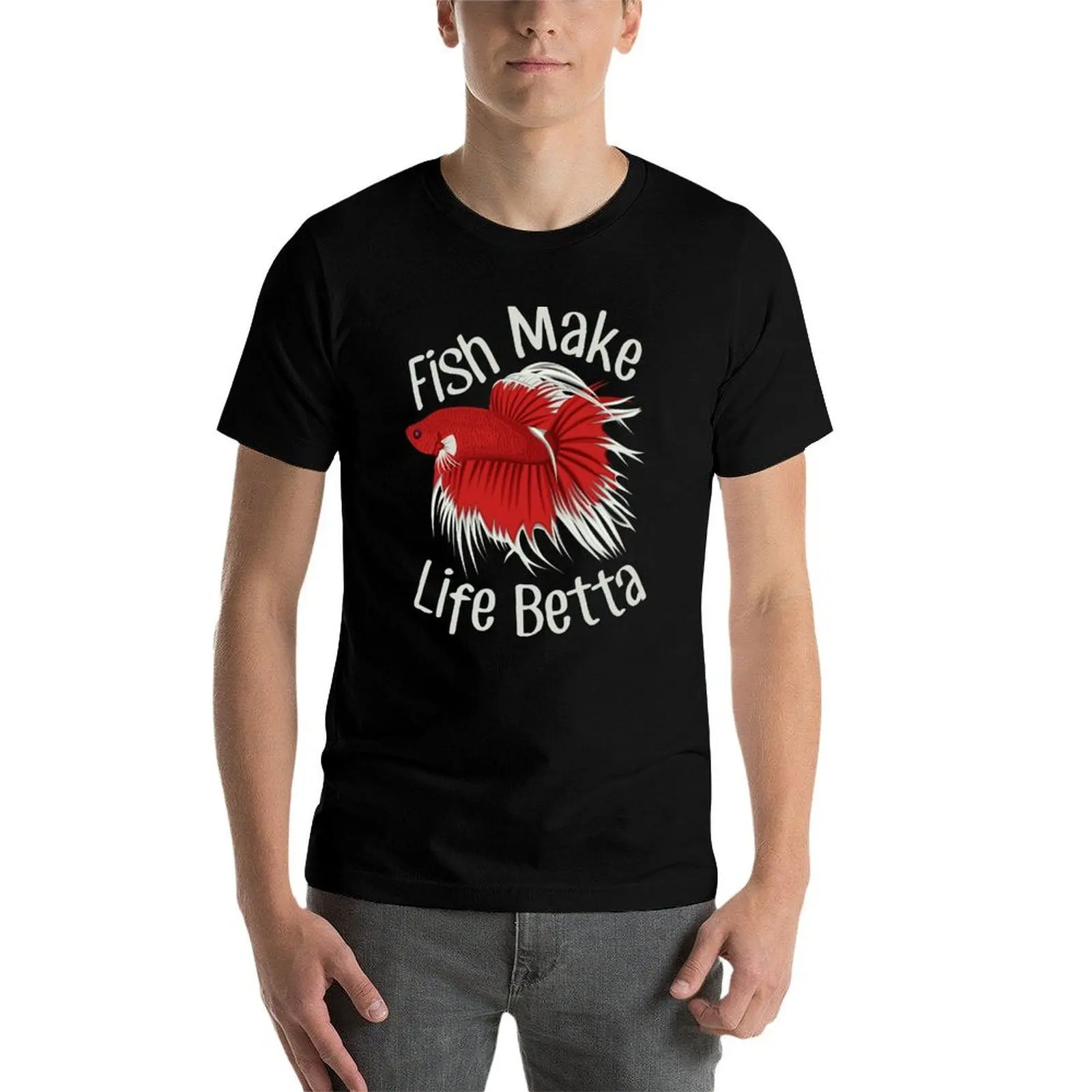 

Fish Make Life Betta T-Shirt graphic t shirts for man t shirts cotton 100% T-Shirt
