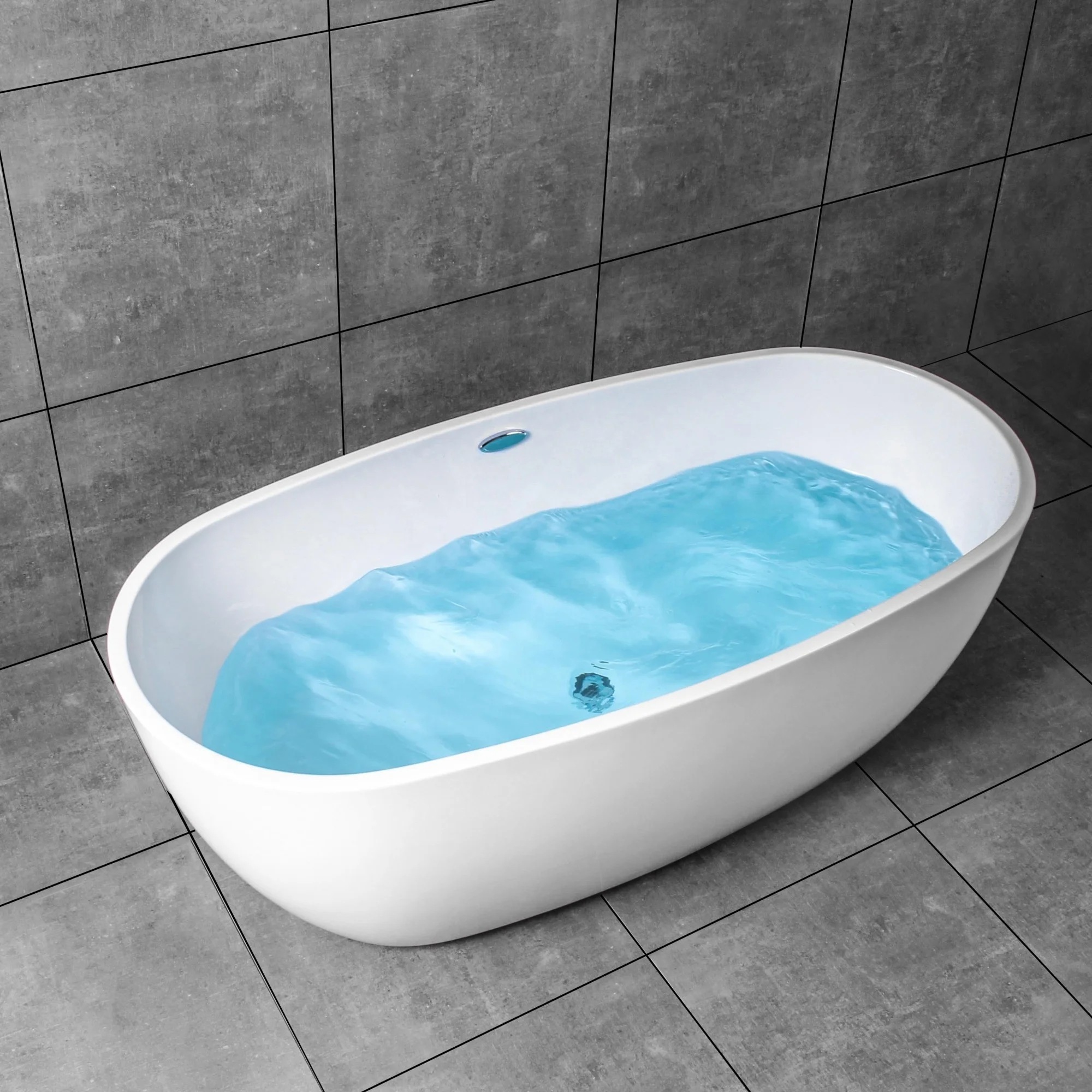 Hotel Standing Acrylic Bathtub Solid Surface Outdoor Bathtubs