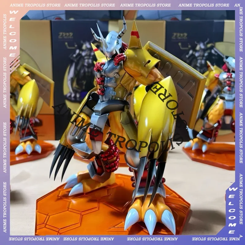 22CM Digimon Adventure Action Figures Greymon Battle Figure Model Anime Figurine Statue Ornament Peripherals Desktop Decor Gifts