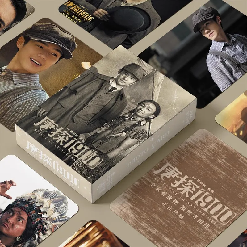 55 Pcs/Set Detective Chinatown 1900 Laser Lomo Cards HD Photocards Featuring Wang Baoqiang & Liu Haoran Collectible Fans Set