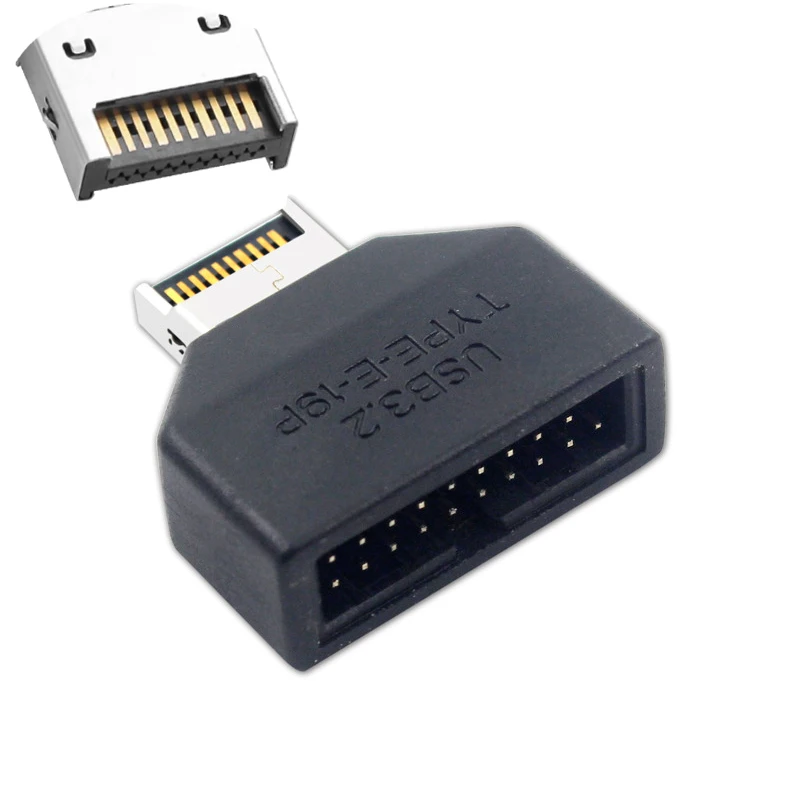 

USB 3.0 Type-E Header Extension Adapter 19/20Pin Front Panel Converter 5Gbps Data Transfer Plug & Play for Desktop Motherboard