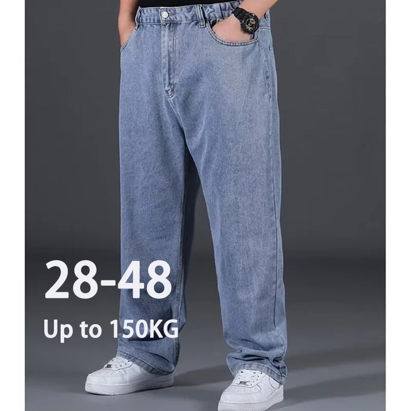 Men's Women's Loose Jeans Size 48 150KG Can Cover up Weight Show off Weight With Multiple Colors to Choose Fro