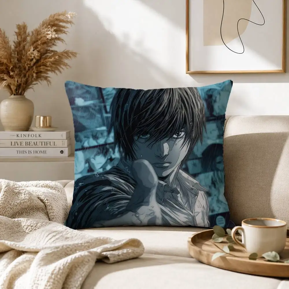 D-Death -Note Light Yagami Pillow Case for Sofa Living Room Home office Decor Protective Cover