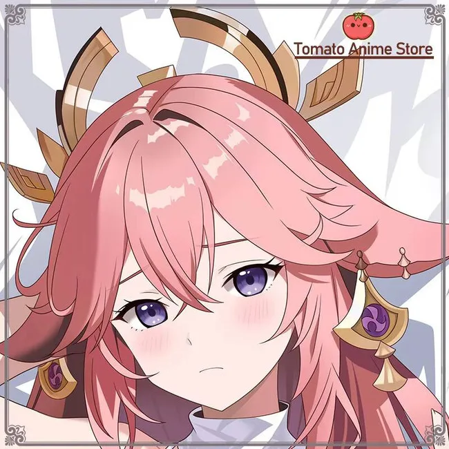 

Japanese Anime Genshin Impact Yae Miko Sexy Dakimakura Cozy Otaku Pillow Cover En Gifts New LJ