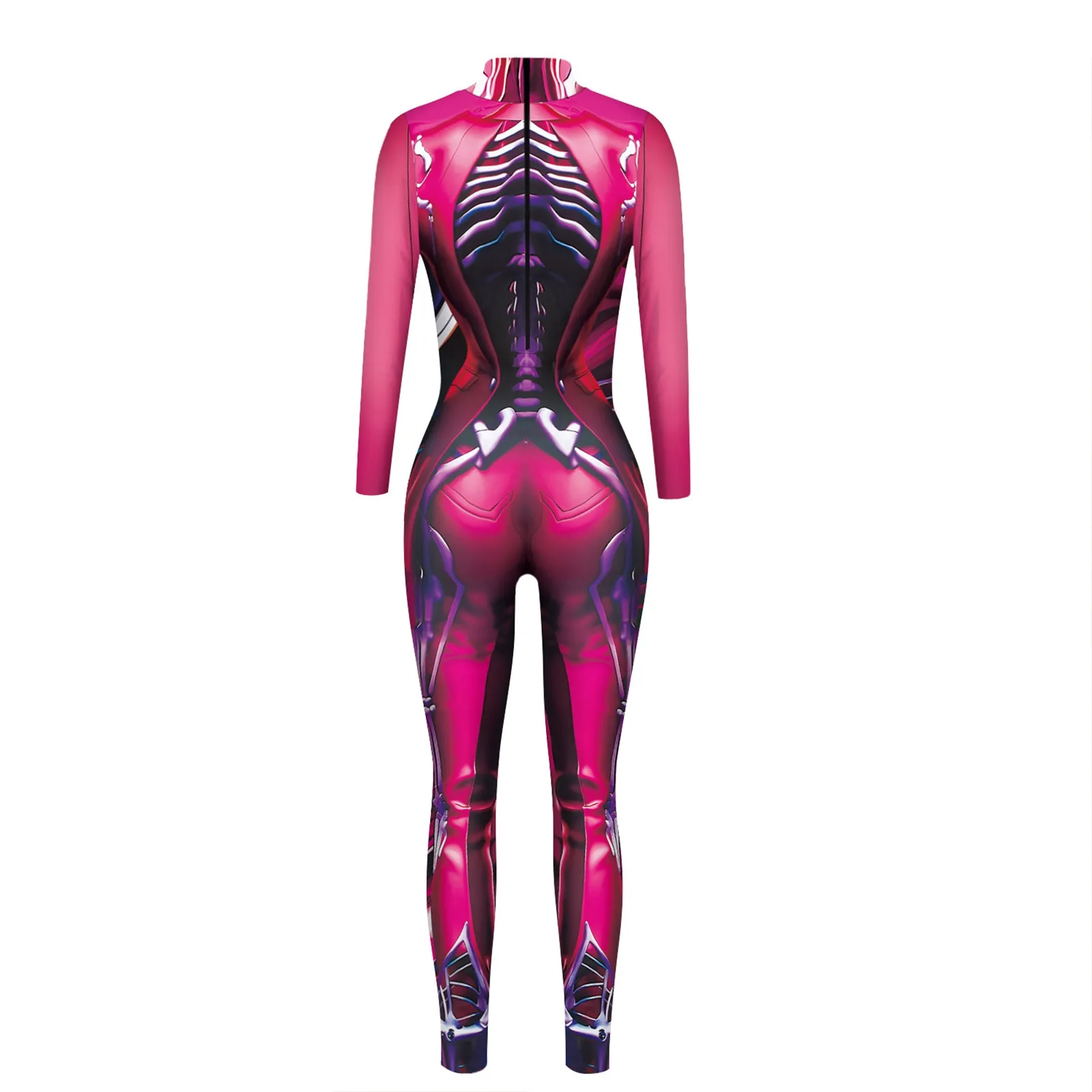 Halloween Skelet 3D Digitale Print Panty Jumpsuits Unisex Prestaties Feest Cosplay Kostuum Grote maten bodysuits Skinny Catsuit