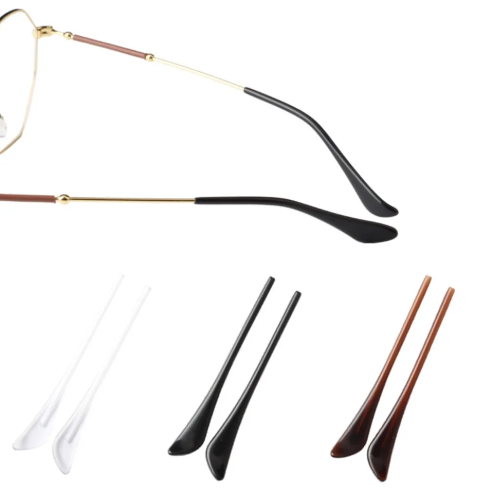 Lunettes antidérapantes en acétate DT006, 20 pièces, pointes de branches, accessoires pour monture optique, branches marron noir clair