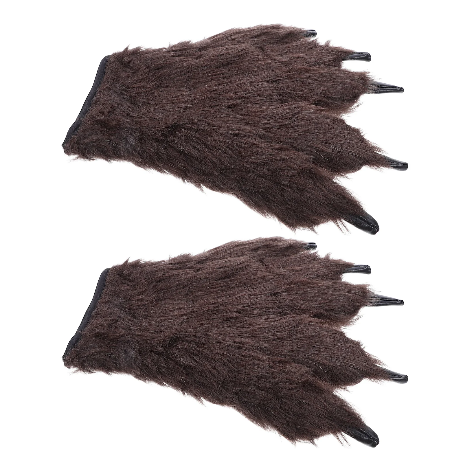 

1 пара перчаток ужасов: реалистичный костюм когтя оборотня для Хэллоуина, аксессуары для рук пушистого волка, страшные перчатки для косплея для