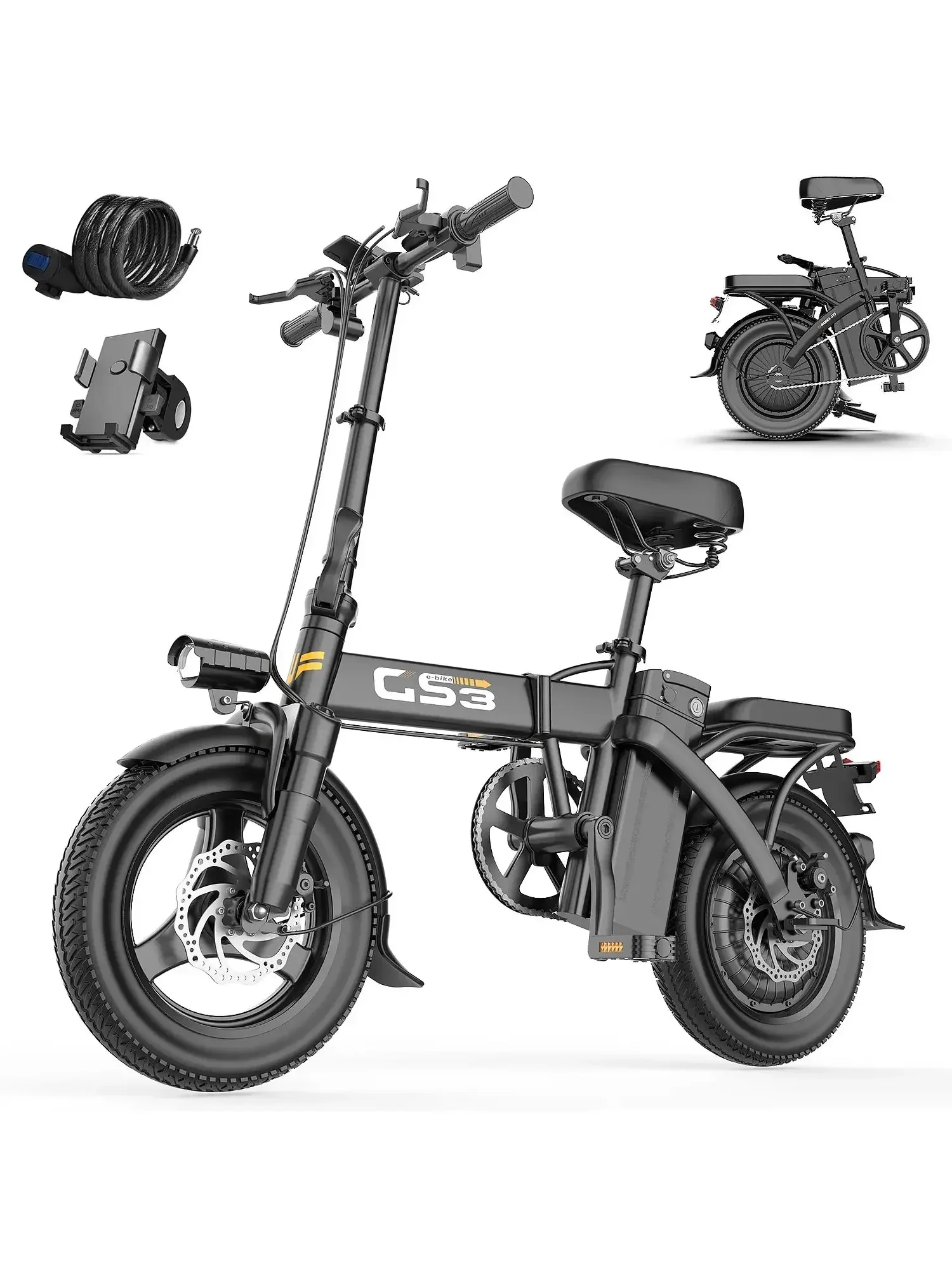 AliExpress Toofly GS3 Adult Electric Bicycle, 250W city ebike, 48V 15AH E-bike, 14-inch tire Foldable Electric Bike
