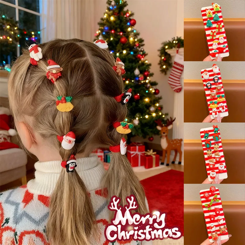 Weihnachten Haargummis Weihnachten Rentier Geweih Haarschmuck Mädchen Haargummis Hakenfreie Haarbänder Urlaub Haarschmuck