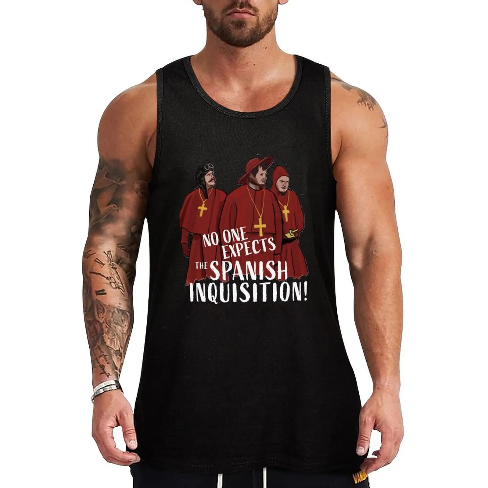 No One Expects the Spanish Inquisition! Tank Top Athletic Muscle Tank Top Workout Sleeveless Training