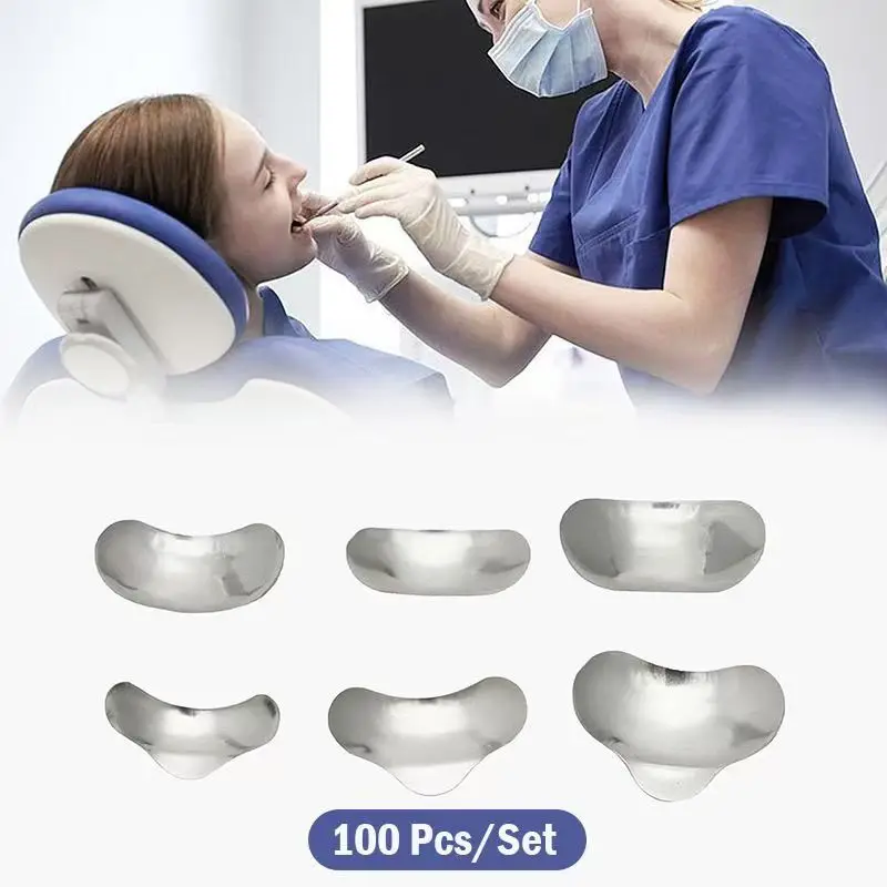 100Pcs/Box Dental Ultra Thin New Type of Gingival Shaping Sheet Metal Resin Dentistry Filling Lab Specific Restoration Materials