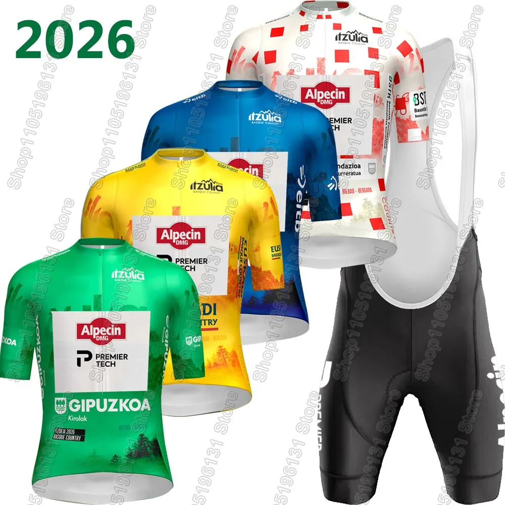 

Комплект велосипедной одежды Alpecin premier-tech 2026 Itzulia Basque Country: велосипедная майка, шорты для шоссейного велосипеда, костюм для MTB, велоформа