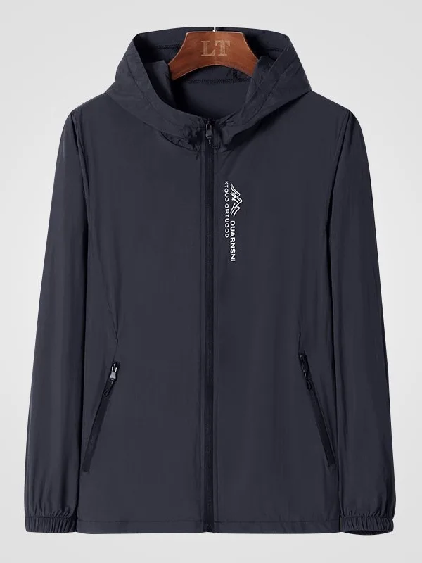 Summer Ice Silk Quick Dry Thin Couple Outdoor Work Fishing Sun Protection Clothing Casual Jacket Lightweight Breathable