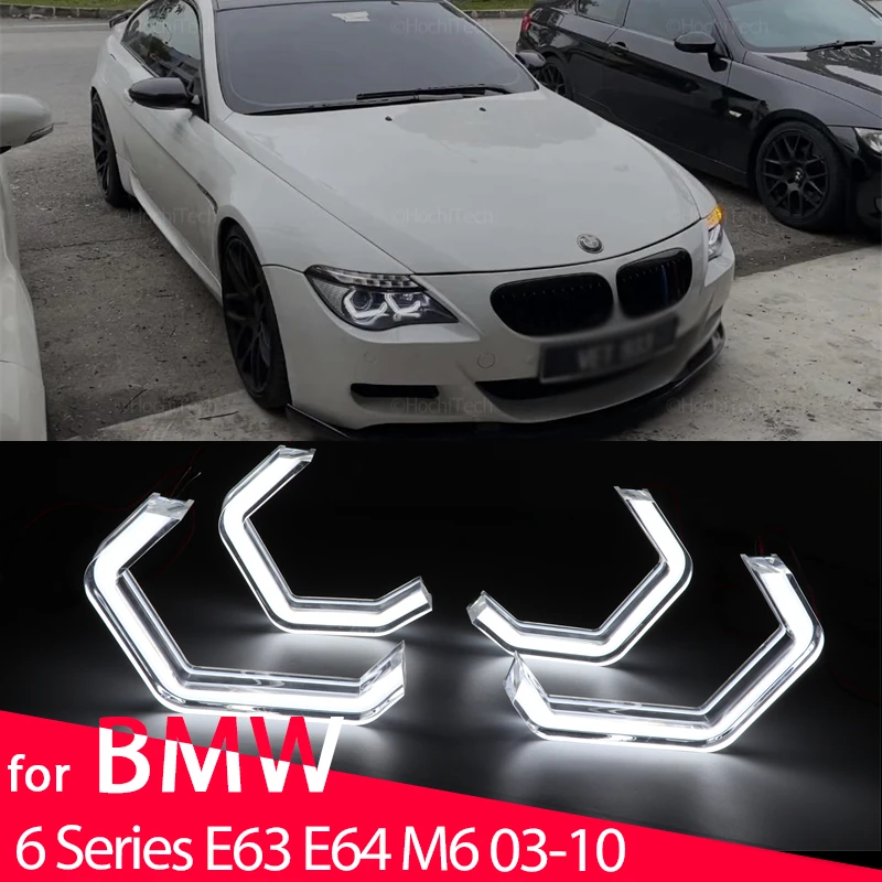 

M4 Concept Style DTM LED White Angel Eye Kit Daytime Light for BMW 6 SERIES E63 E64 630Ci 630i 645Ci 650i M6 2003-2010