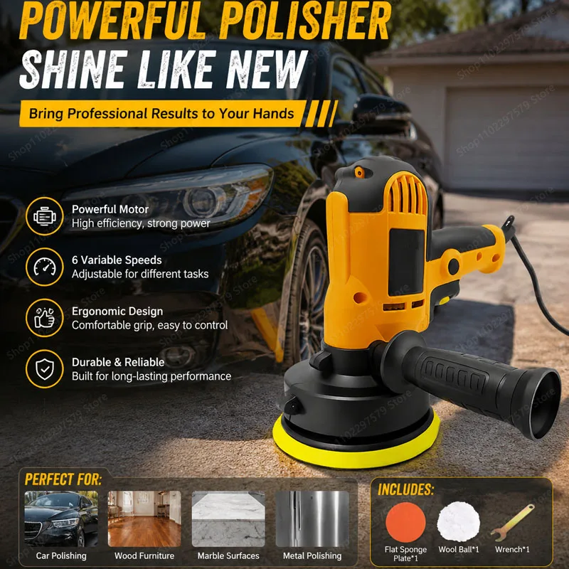 

Car Electric Polishing Machine Car Beauty Waxing Machine Adjustable Speed Polishing And Waxing Tool Polishing Scratch Repair.