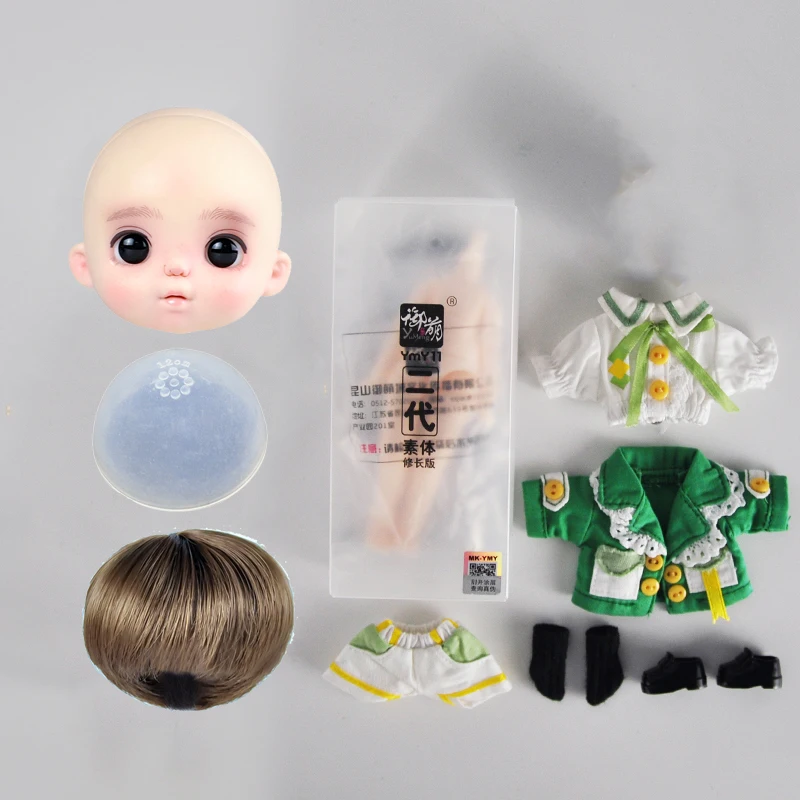 YMY ob11 Doll full set 1/12 Bjd Gsc Figures Toys Gift Including Head,hair, face, shoes,clothing,ymy body 10cm Doll accessories