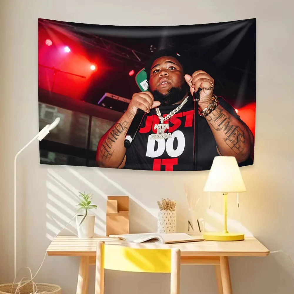 Rapper Rod Wave Tapestry Pop Singer Aesthetic Bedroom Decoration Wall Hanging Carpets Dormitory Backdrop