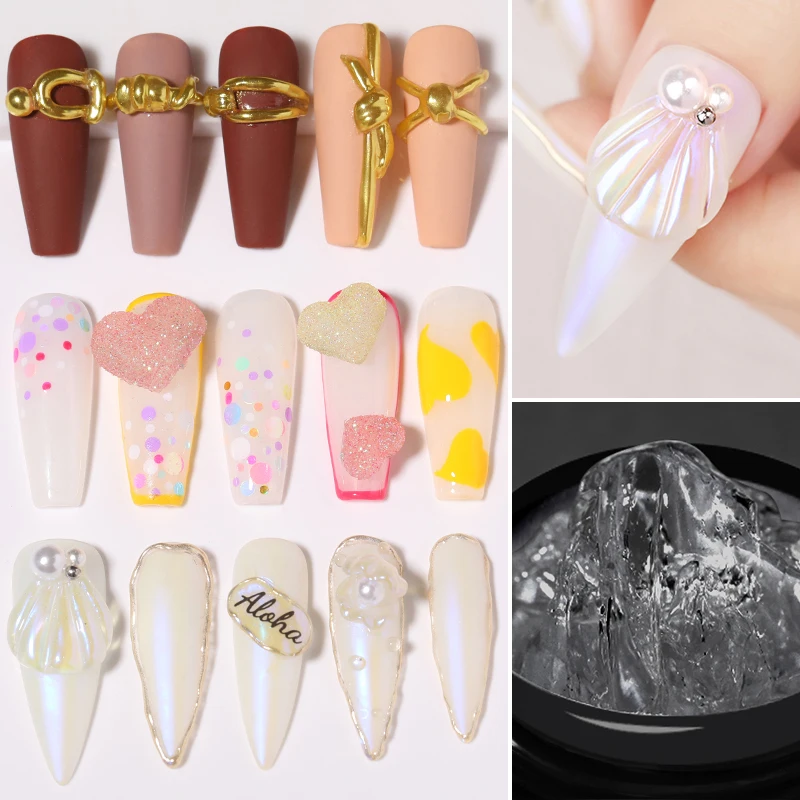 BORN PRETTY 4 In 1 PVC Soft Solid Gel Stereo Modeling Carve Soak Off UV LED 3D Transparent Color Nail Art Hard Gel Varnish