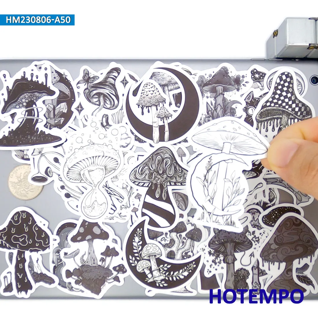 버섯 스티커 세트, 레트로 고딕 다크 아트 그래피티, 노트북 자동차 전화 오토바이 스크랩북용, 재미있는 스티커 팩, 20/30/50PCS