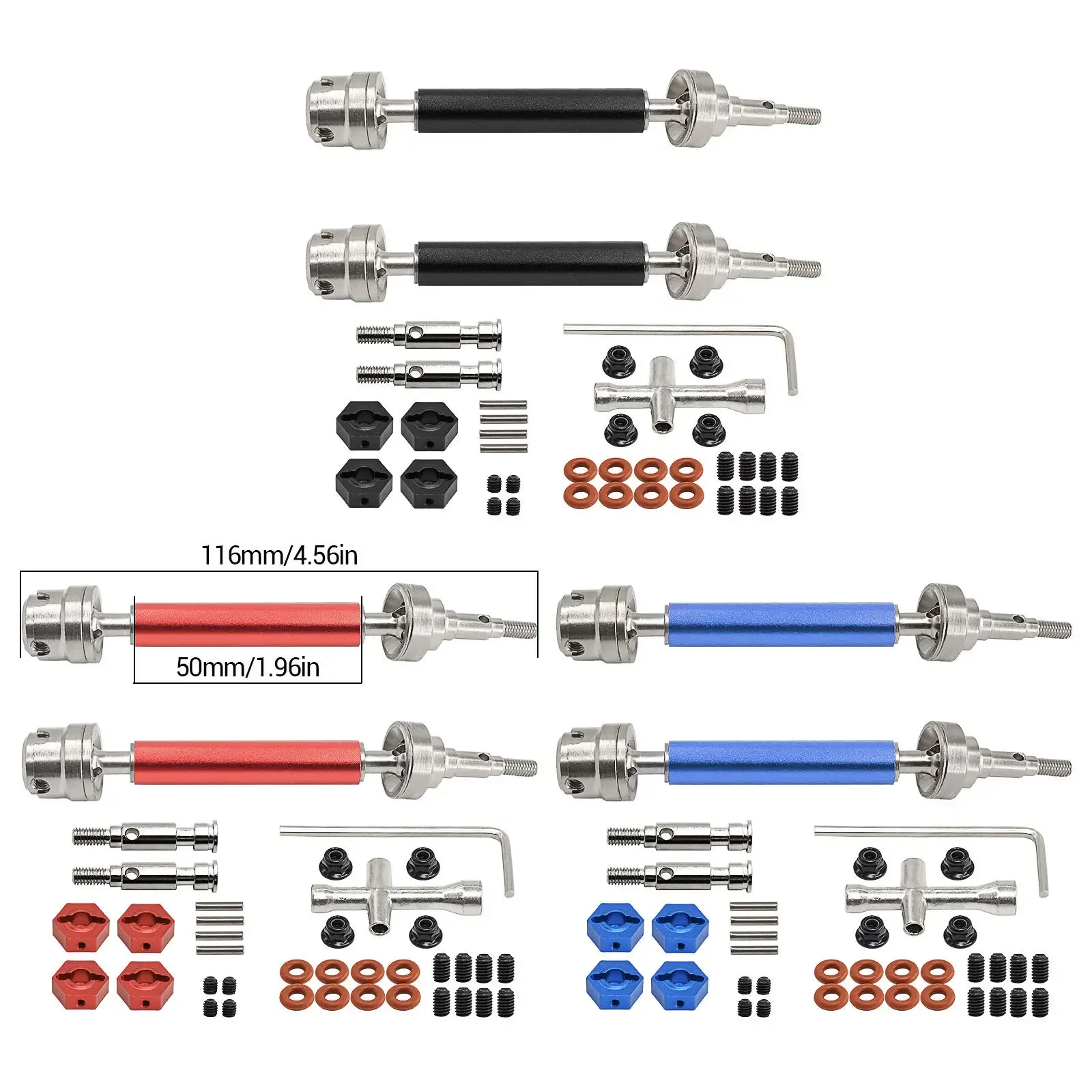Drive Shaft CVD High Carbon Steel Front and Rear Electroplating Version for ARRMA 1/10 2WD Goron