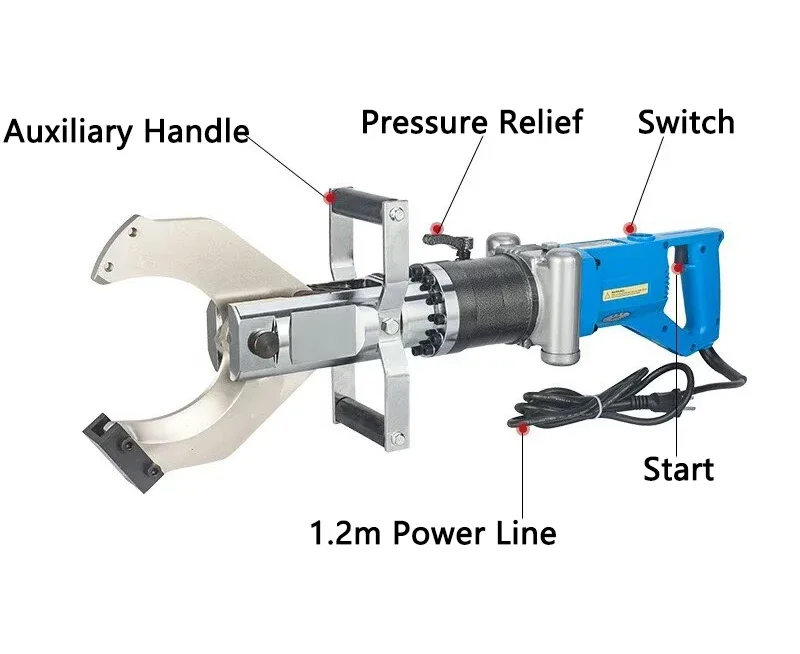 Electric Hydraulic Cable Cutter JP-120C Cable Shear 220V 36V Powerful Cable Scissors/Cable Cutting Machine 120mm 6