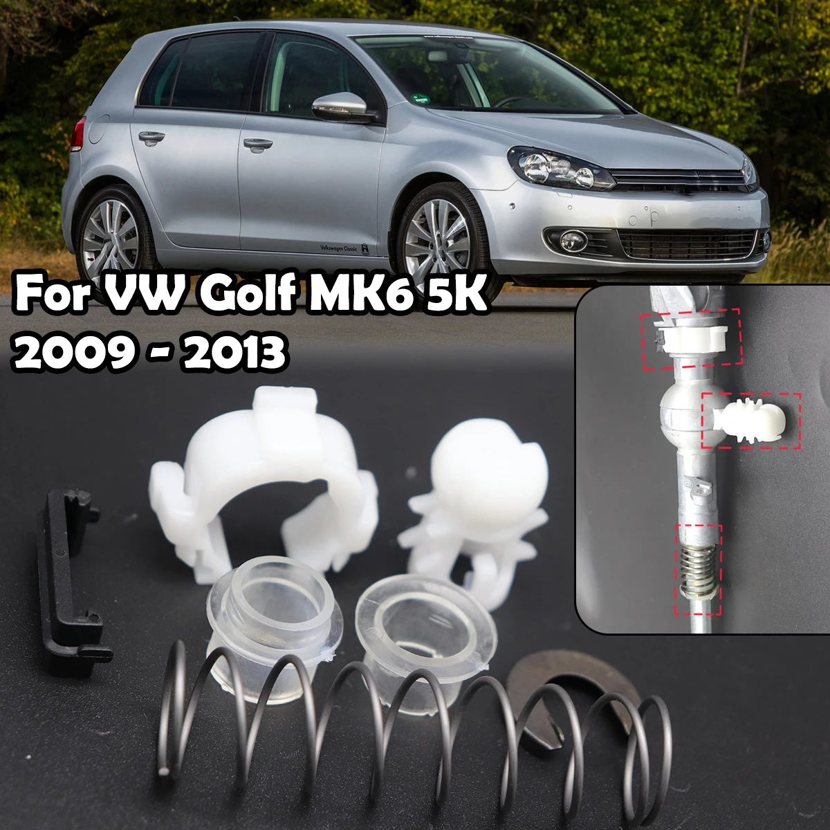 

Gear Shifter Selector Lever Shaft Gear Stick Spring Bushing For VW Golf MK6 5K 2009 - 2013 Shift Issue Fix Linkage End Rebuild