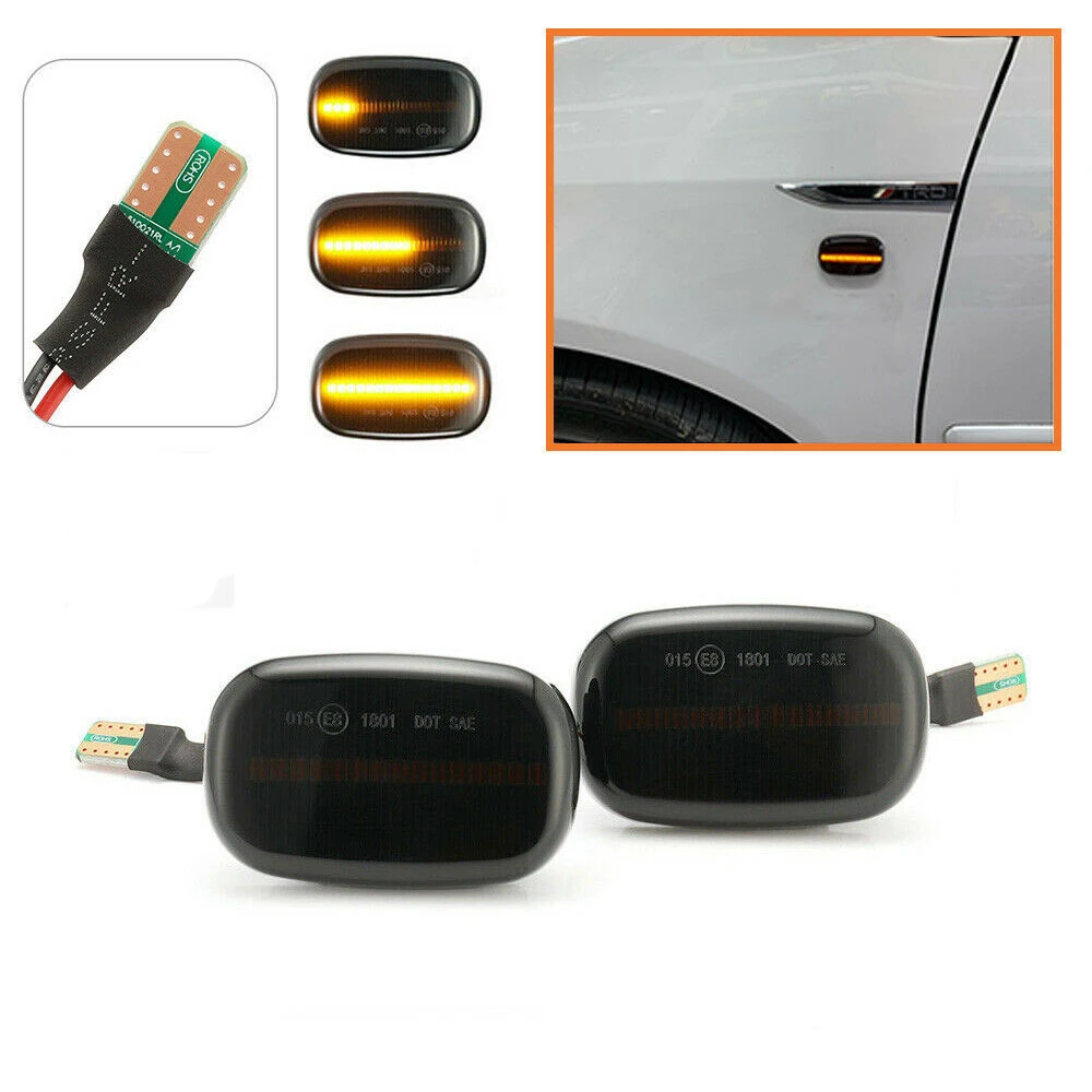 

Side Marker Light Kit 2 Pieces for Toyota For Hilux SR5 MK6 Pickup 06-2024 Compatible with T19 T20 T23 E10 E11 E12 MR2