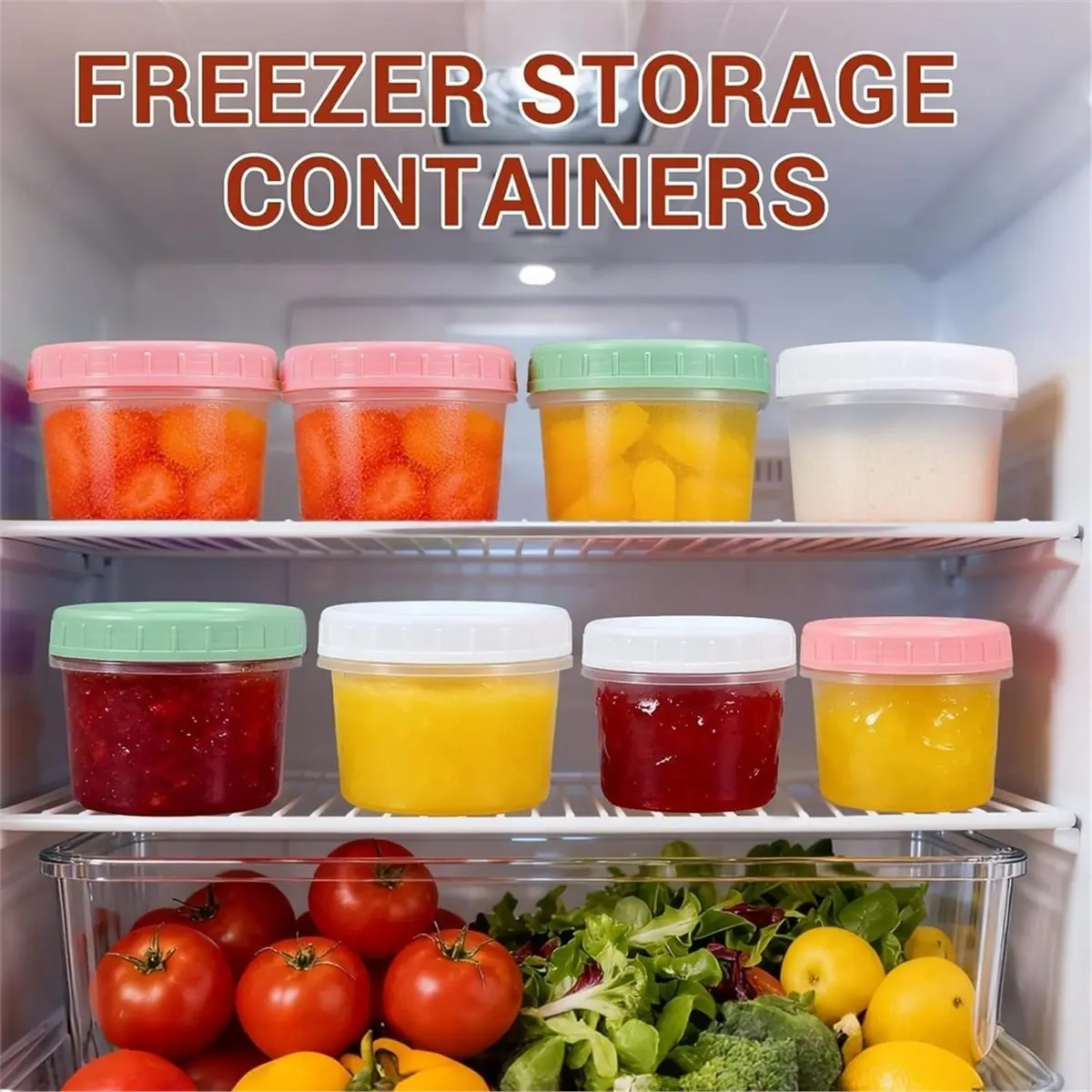 4 Oz Small Plastic Containers with Twist on Lids [20 Sets], Stackable Little Food Storage Containers for Snack Lunch