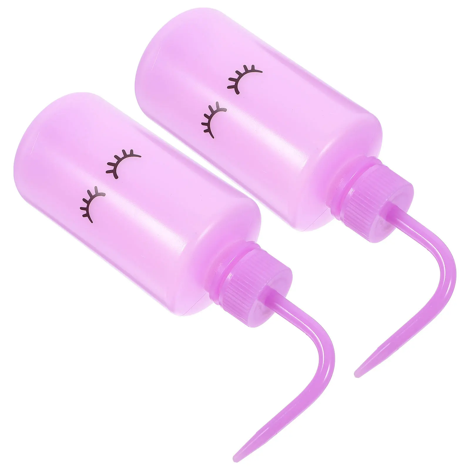 

2Pcs Eyelash Washing Bottle Lash Cleaning Squeeze Bottles Durable Plastic Narrow Spout Water Control for Lash Extensions Plant