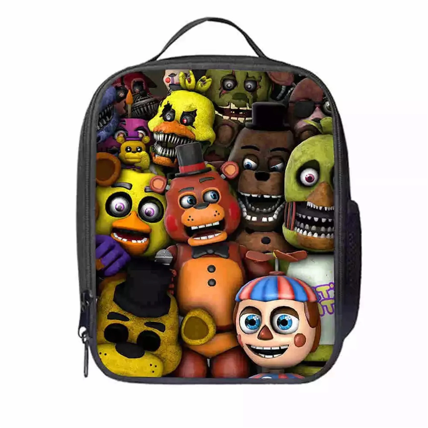 Kids Five Nights at F-Freddy Lunch Box Insulated Lunch Bag Reusable Lunch Tote Kit for School Travel