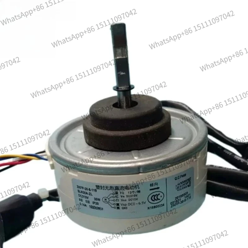 Air Conditioner Indoor Unit Fan Motor ZKFP-30-8-199 SLN30A-ZL DC310 30W 1050r/min 1.5M Line Conditioning Parts