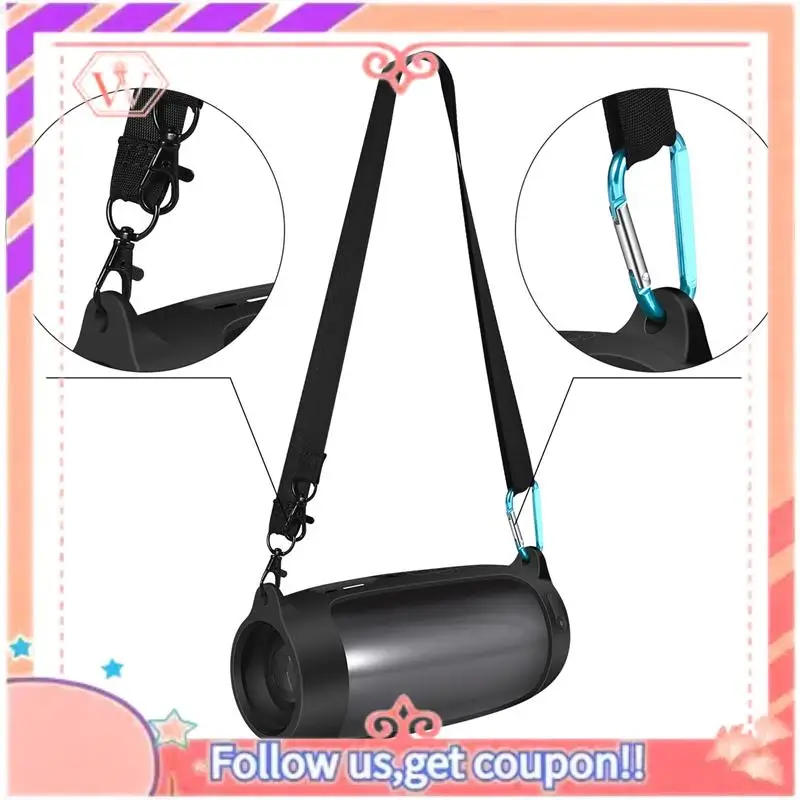 Aggiornato 2X per Pulse 4 Custodia protettiva in silicone Altoparlante Bluetooth portatile Guscio protettivo in silicone con tracolla