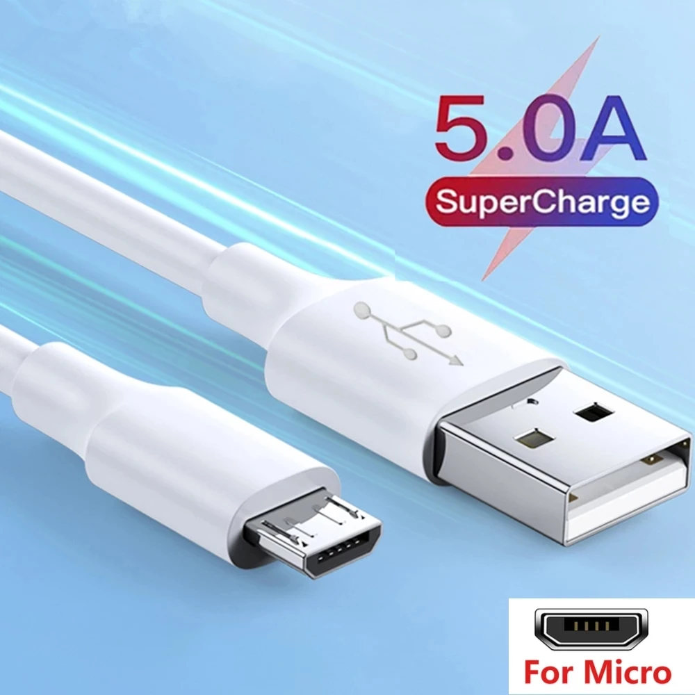 UKGO 5A Micro USB Fast Charging Cable Wire For Samsung Xiaomi Redmi Huawei Mobile Phone Micro USB Quick Charger Data Cable Cord