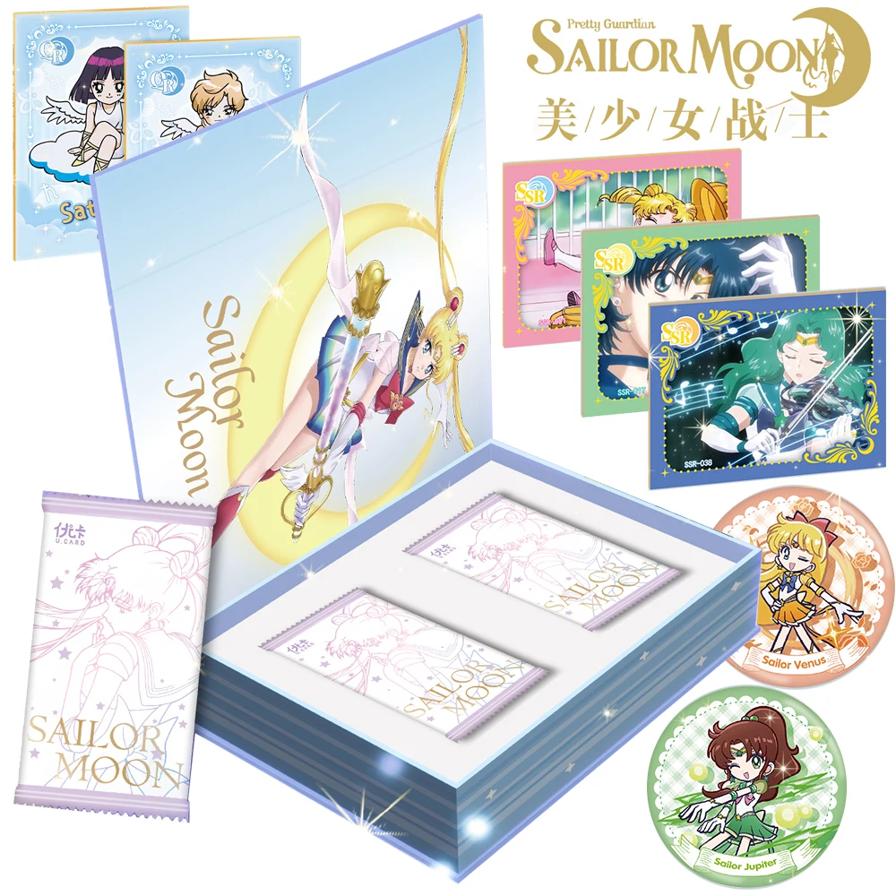 

Wholesale Sailor Moon Card For Child Mizuno Ami Hino Rei Kino Makoto Classic Girl Anime Limited Game Collection Card Table Toys