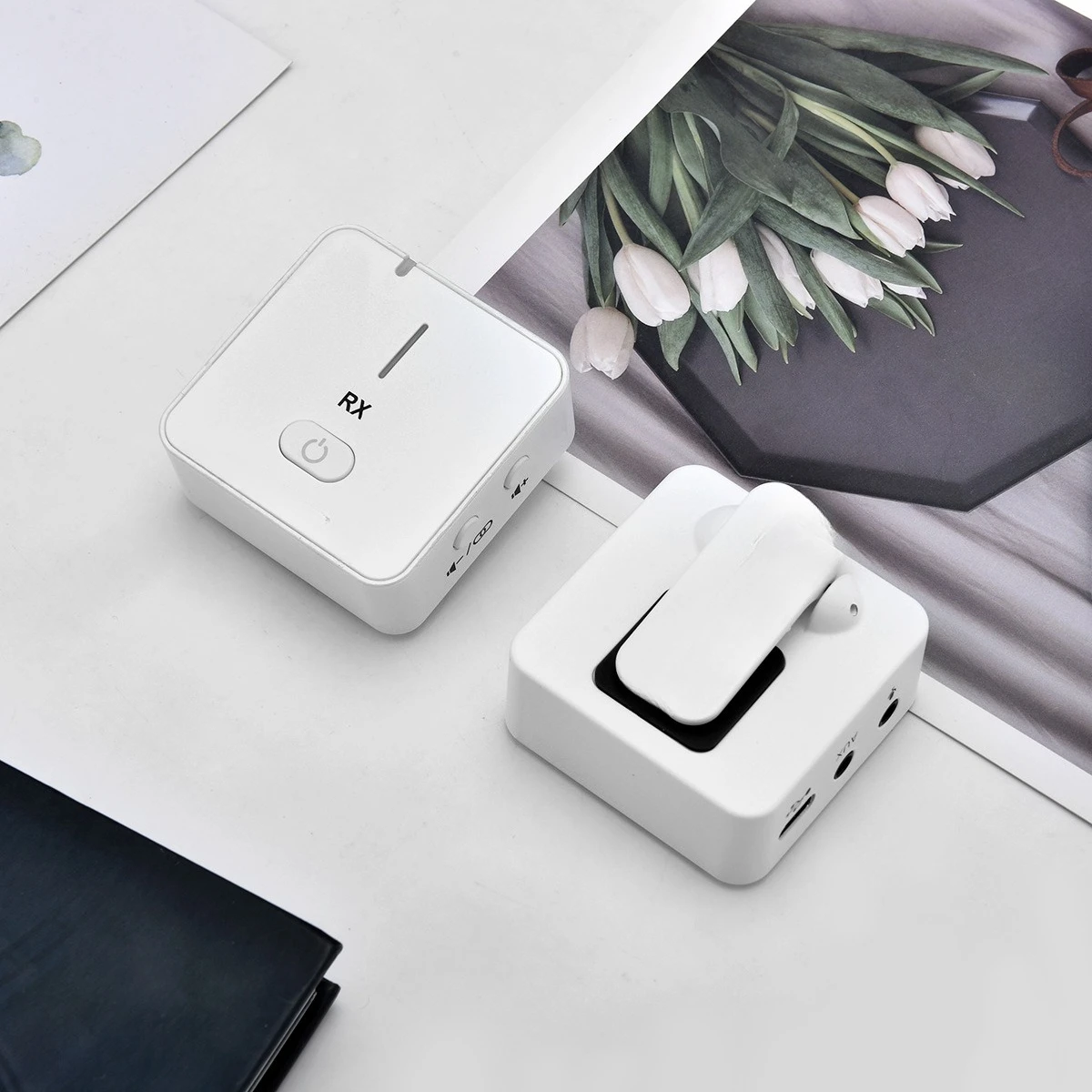 Microfone de colarinho sem fio, equipamento de gravação profissional, microfone de câmera de celular